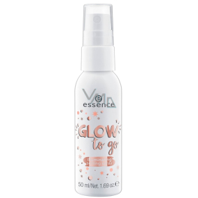 Essence Glow To Go Illuminating Setting fixační sprej na make-up 50 ml