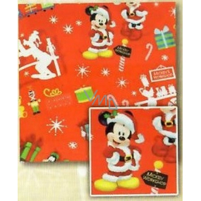 Nekupto Dárkový balicí papír 70 x 150 cm Vánoční Červený, Mickey Mouse