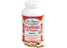 Dr. Popov Psyllium Rozpustná vláknina, navozuje pocit sytosti, podporuje metabolismus kapsle 120 kusů 104 g
