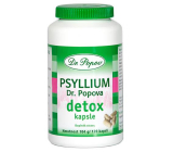 Dr. Popov Psyllium Detox Pro intenzivní očistu těla, kombinace vlákniny a účinných rostlinných extraktů 120 kapslí / 104 g