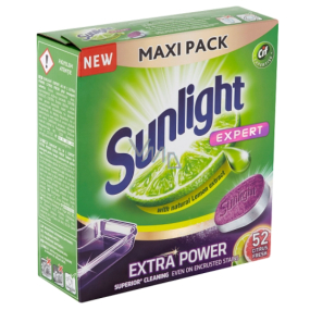 Sunlight All in 1 Expert Extra Power Citrus Fresh tablety do myčky nádobí 52 kusů