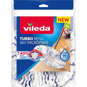 Vileda Turbo náhradní hlavice z mikrovlákna 3v1 o 40% větší čisticí výkon