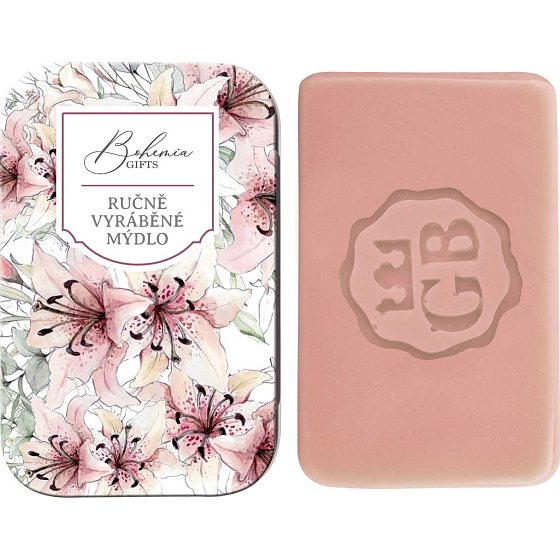 Bohemia Gifts Vinná réva ručně vyráběné toaletní mýdlo s glycerinem v plechové krabičce 80 g
