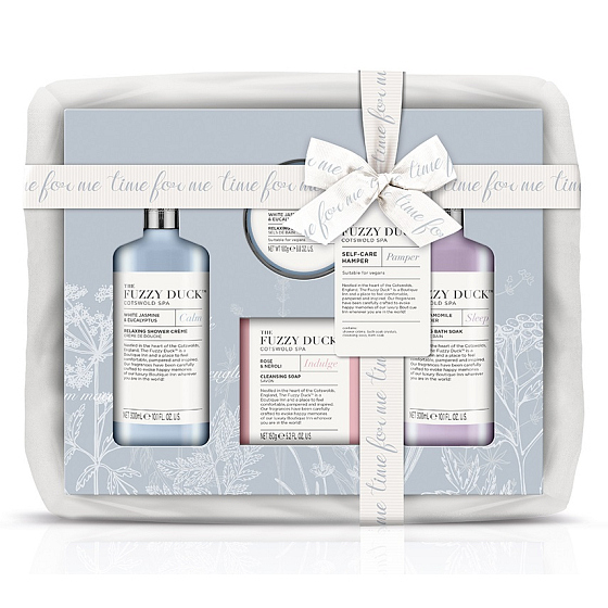 Baylis & Harding Cotswold Spa pěna do koupele 300 ml + sprchový krém 300 ml + toaletní mýdlo 150 g + sůl do koupele 100 g + proutěný košík, kosmetická sada pro ženy