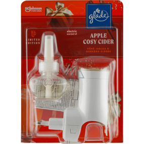 Glade Electric Scented Oil Apple Cosy Cider - Jablko a horký cider elektrický osvěžovač vzduchu strojek s tekutou náplní 20 ml
