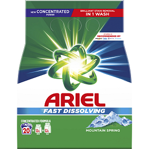 Ariel prací prášek Mountain Spring 20 praní, 1,1 kg Ariel prací prášek Mountain Spring 20 praní, 1,1 kg