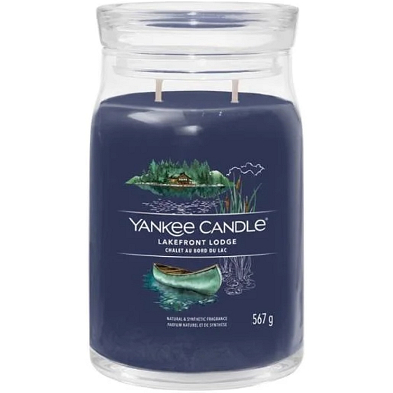 Yankee Candle Lakefront Lodge - Chata u jezera vonná svíčka Signature velká sklo 2 knoty 567 g