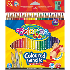 Colorino Pastelky trojhranné 24 barev + ořezávátko
