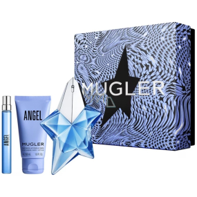 Thierry Mugler Angel parfémovaná voda 50 ml + tělové mléko 50 ml + parfémovaná voda 10 ml miniatura, dárková sada pro ženy