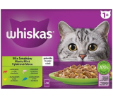 Whiskas Výběrové menu v želé hovězí, kuře, losos, tuňák kapsičky 12 x 85 g