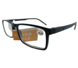 Berkeley Čtecí dioptrické brýle +4 plast černé, postranice modrý pruh 1 kus MC2276