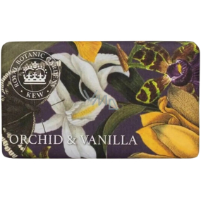 English Soap Orchidej & Vanilka přírodní parfémované toaletní mýdlo s bambuckým máslem 240 g
