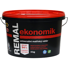 REMAL Ekonomik univerzální malířská barva na zeď, 4 kg REMAL Ekonomik univerzální malířská barva na zeď, 4 kg