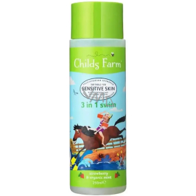 Childs Farm 3v1 Jahoda a máta sprchový gel, šampon a kondicionér po plavání 250 ml