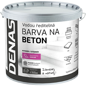 DENAS NA BETON vrchní barva na beton, 0110 šedý, 5 kg DENAS NA BETON vrchní barva na beton, 0110 šedý, 5 kg