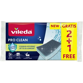 Vileda Pro Clean houba na nádobí, 2+1 ks