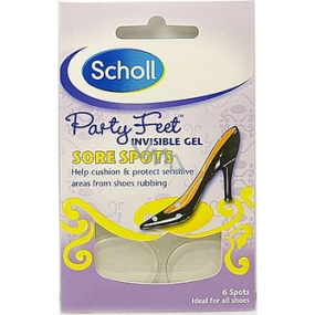 Scholl Party Feet gelové kolečka na bolavá místa 6 kusů