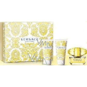 Versace Yellow Diamond toaletní voda 50 ml + sprchový gel 50 ml, + tělové mléko 50 ml, dárková sada pro ženy