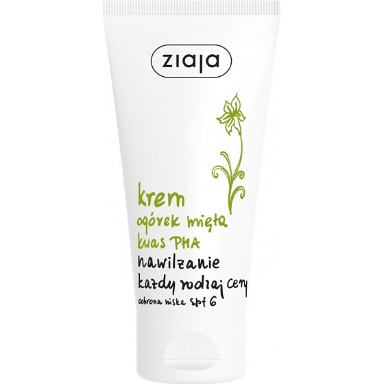 Ziaja Okurka máta SPF 6 pleťový hydratační krém 50 ml
