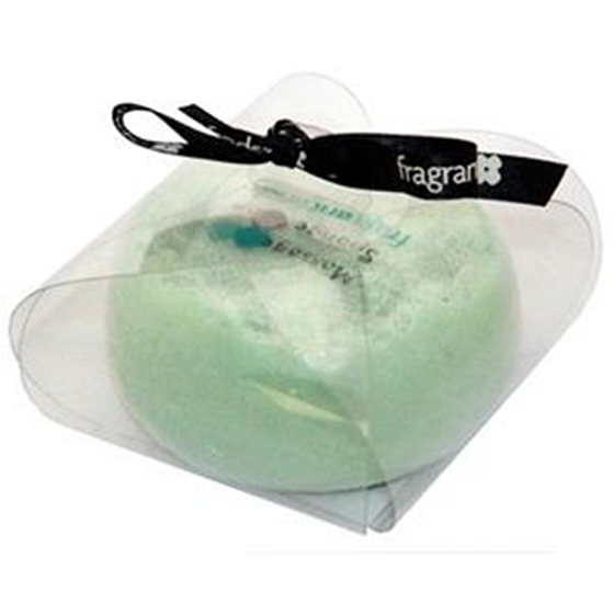 Fragrant Olive Garden Glycerinové mýdlo masážní s houbou naplněnou vůní a esencemi zelených oliv v barvě zelené 200 g