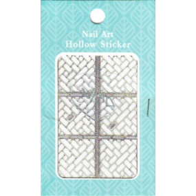 Nail Accessory Hollow Sticker šablonky na nehty multibarevné cihličky 1 aršík 129