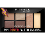 Rimmel London Mini Power Palette paletka očních stínů, rty a tváře 001 Fearless 6,8 g