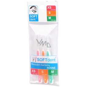 Soft Dent mezizubní kartáček rovný XS - M, 0,4 - 6 mm 3 kusy