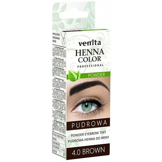Venita Henna Color Powder barvící prášek na obočí 4.0 Hnědá 4 g
