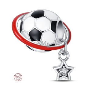 Charm Sterlingové stříbro 925 Euro 2024 Fotbal, korálek na náramek sport