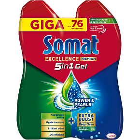 Somat Excellence Duo gel do myčky na mytí nádobí, 2 x 684ml, 76 dávek Somat Excellence Duo gel do myčky na mytí nádobí, 2 x 684ml, 76 dávek
