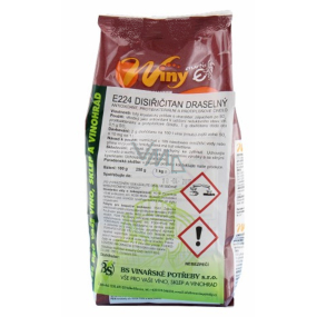 WINY Disiřičitan draselný E224 Pyrosulfit draselný pro potraviny - konzervant 100 g