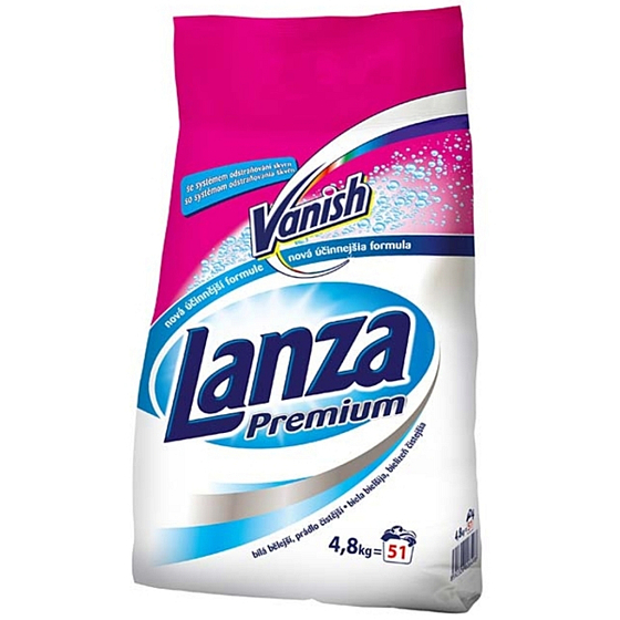 Lanza Premium Regular prací prášek systémem odstraňování skvrn 51 dávek 4,8 kg