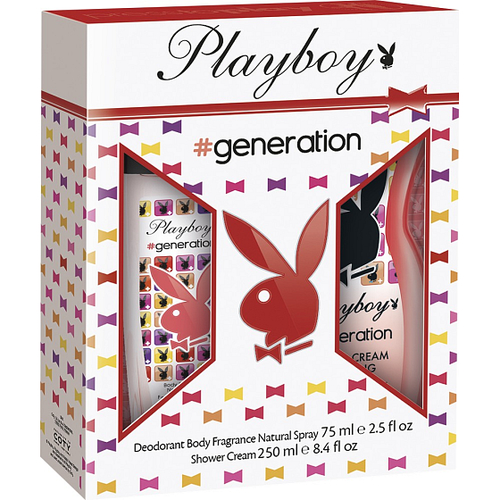Playboy Generation for Her parfémovaný deodorant sklo 75 ml + sprchový gel 250 ml, kosmetická sada