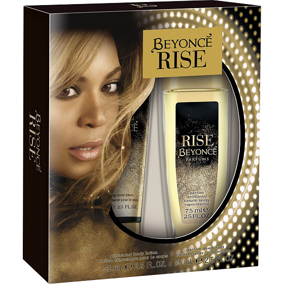 Beyoncé Rise parfémovaný deodorant sklo pro ženy 75 ml + tělové mléko 75 ml, kosmetická sada