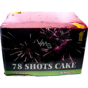 78 Shots Cake kompakt pyrotechnika CE3 78 ran III. třídy nebezpečí prodejné od 21 let!