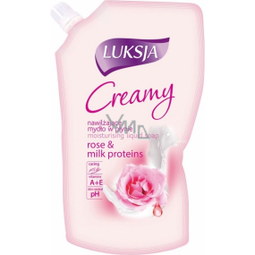 Luksja Creamy Rose Petals & Milk Proteins tekuté mýdlo náhradní náplň 400 ml