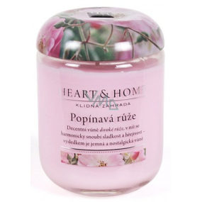 Heart & Home Popínavá růže Sojová vonná svíčka velká hoří až 70 hodin 310 g