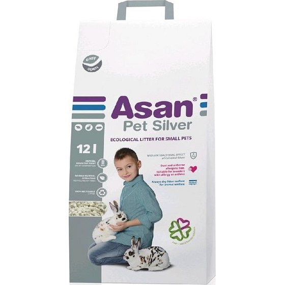 Asan Pet Silver stelivo pro zakrslé králíčky a hlodavce 12 l
