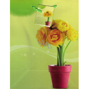 Nekupto Dárková papírová taška 23 x 18 x 10 cm Zelená s květináčem 1289 01 KAM
