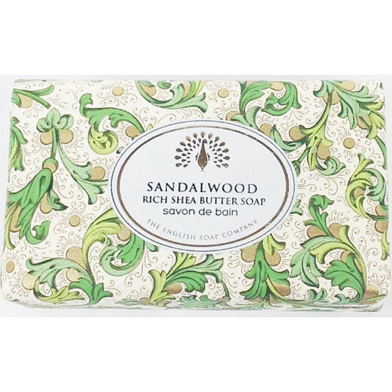English Soap Santalové dřevo přírodní parfémované mýdlo s bambuckým máslem 190 g