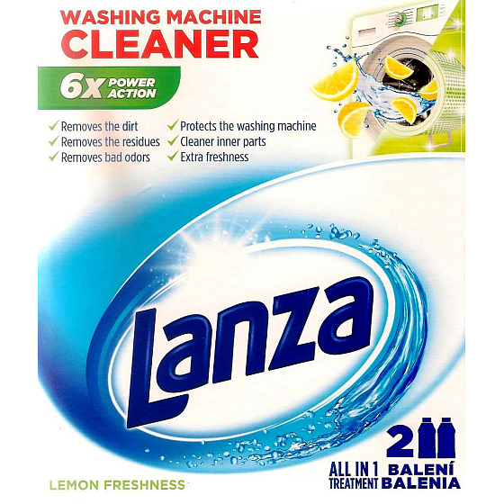 Lanza Lemon Freshness tekutý čistič pračky 2 x 250 ml