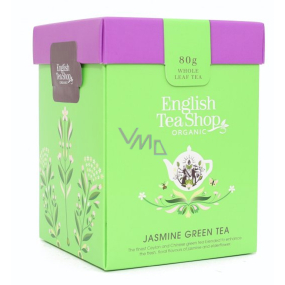 English Tea Shop Bio Zelený čaj s Jasmínem a Bezinkou sypaný 80 g + dřevěná odměrka se sponou