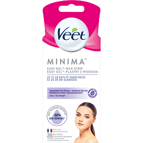 Veet Minima Easy-Gel voskové pásky na obličej, 20 ks Veet Minima Easy-Gel voskové pásky na obličej, 20 ks