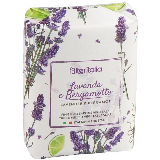 Iteritalia Lavanda e Bergamotto italské toaletní mýdlo 125 g