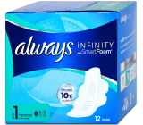 Always Infinity Normal hygienické vložky s křidélky 12 kusů