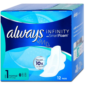 Always Infinity Normal hygienické vložky s křidélky 12 kusů