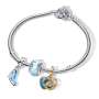 Charm Sterlingové stříbro 925 Disney Popelka Murano sklo, korálek na náramek film