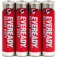 Eveready AAA zinkovo-chloridové tužkové baterie, 4 ks
