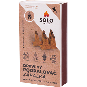 Podpalovač Solo dřevěná zápalka, 20 podpalů Podpalovač Solo dřevěná zápalka, 20 podpalů