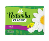 Naturella Classic Maxi hygienické vložky s vůní heřmánku a křidélky 8 kusů